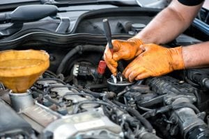 a diesel filter being fixed