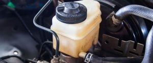 a piece of the car's engine